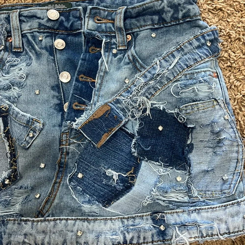 🌺💖💐Denim & diamonds custom mini skirt - Picture 4 of 5